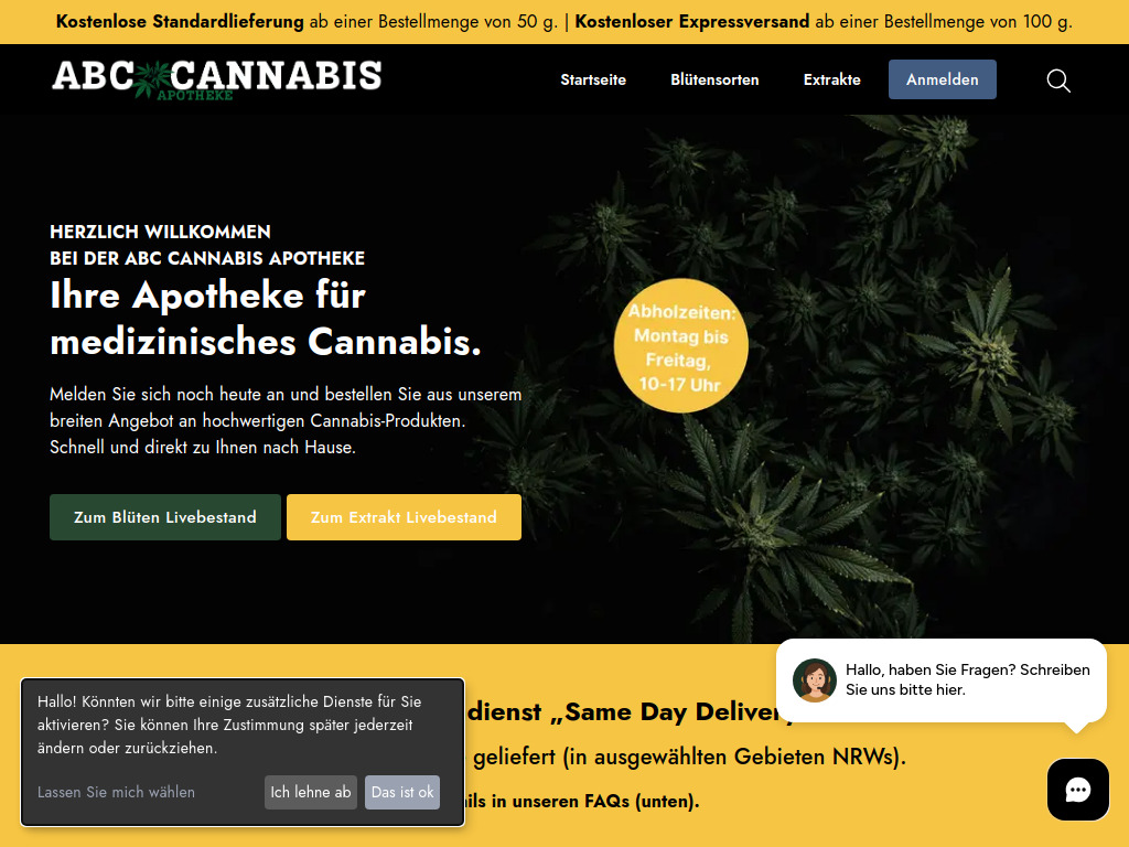 Website von ABC Apotheke in Wuppertal