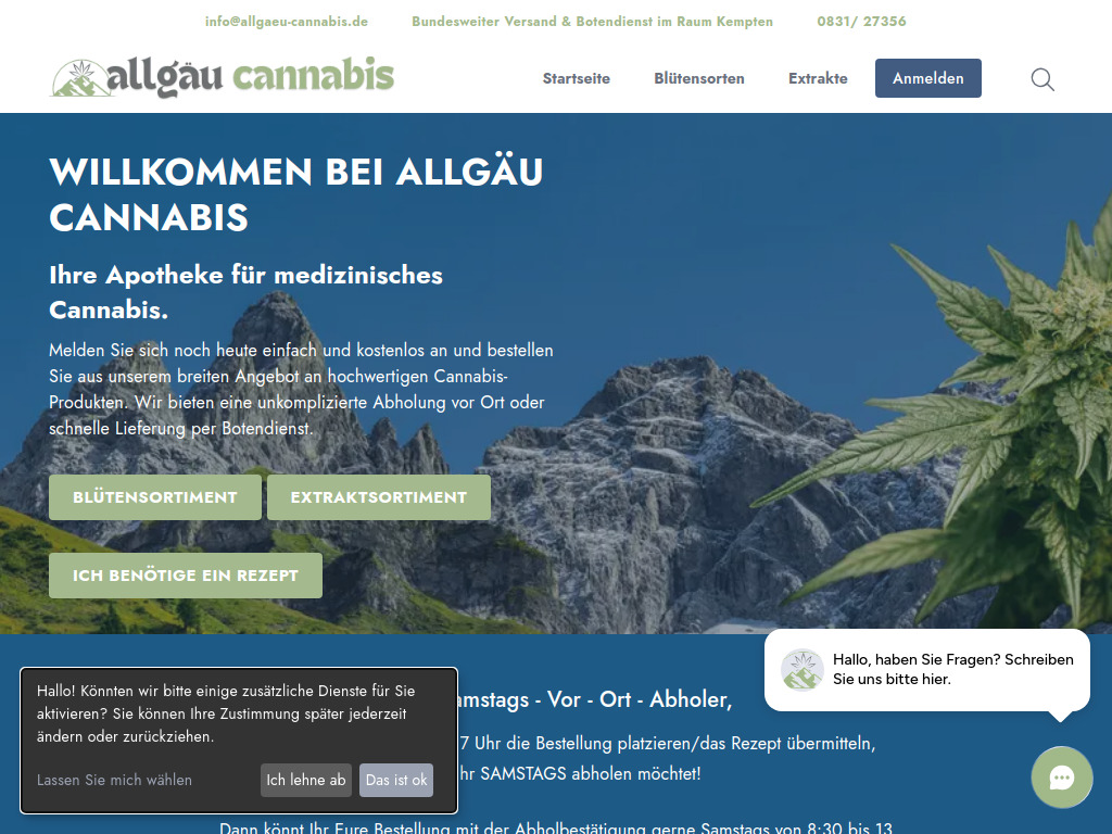 Website von PharmAssec GmbH in Kempten