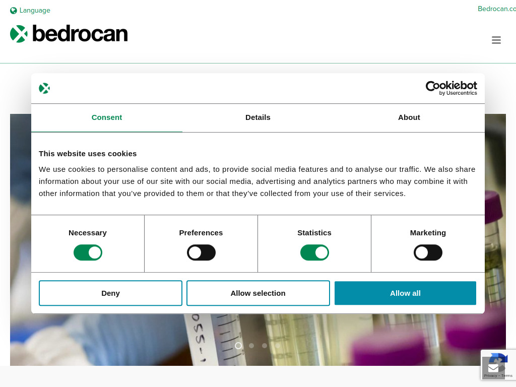 Website von Bedrocan International B.V. in Veendam