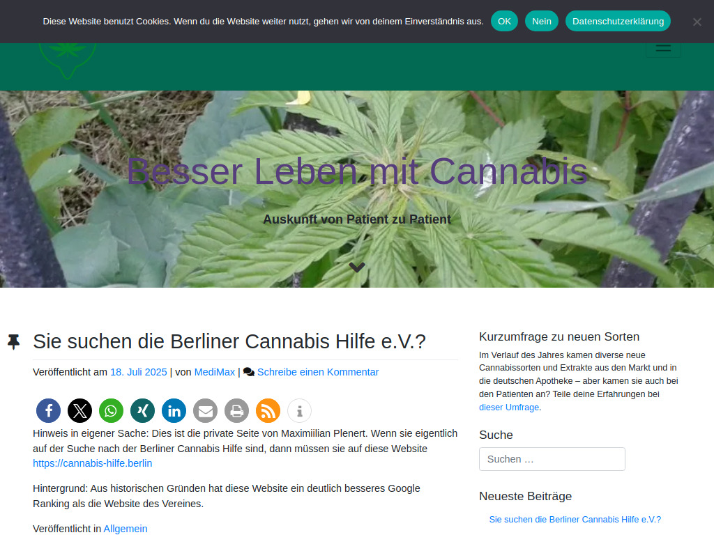 Website von Maximilian Plenert in Berlin