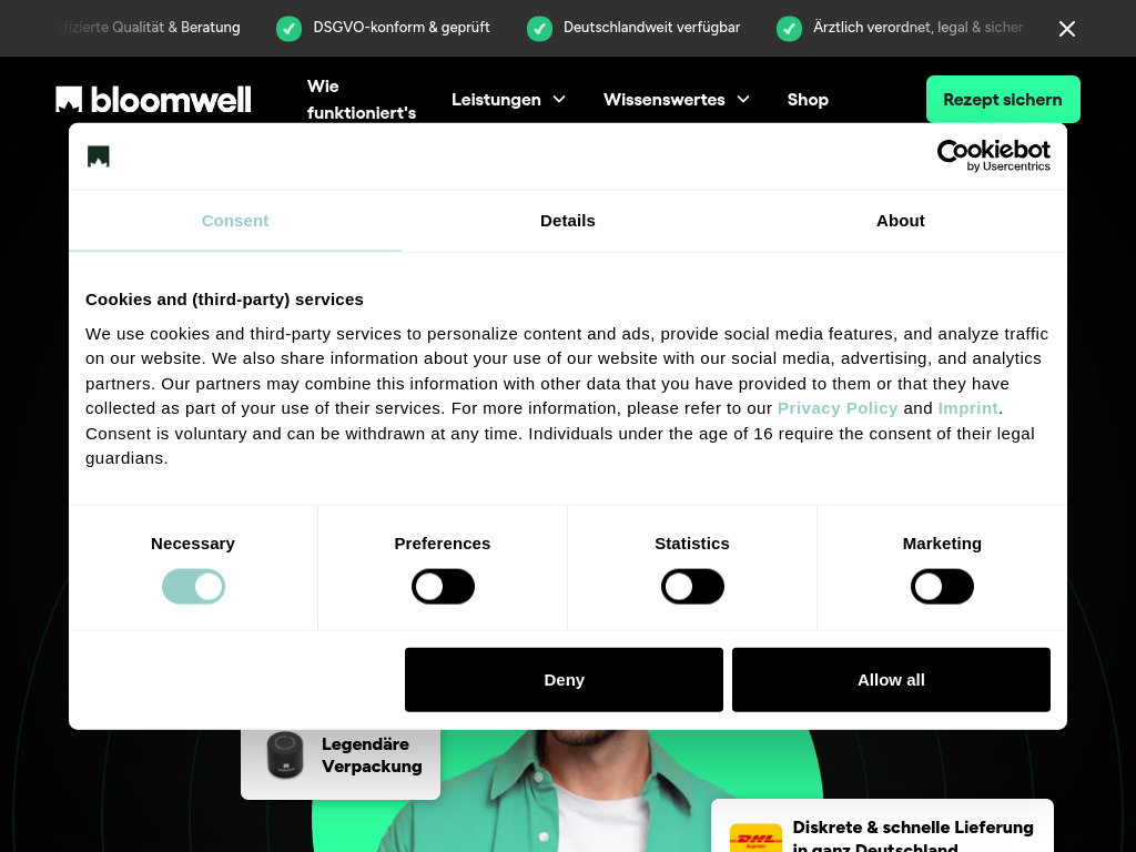 Website von Bloomwell GmbH in Frankfurt am Main