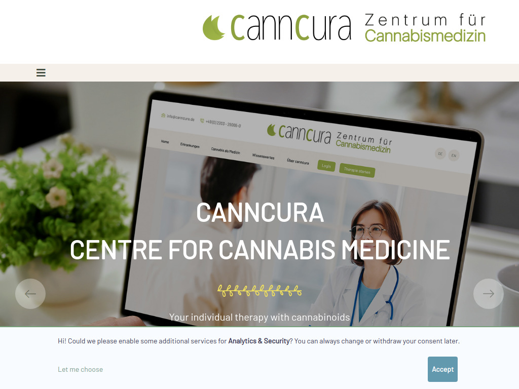 Website von canncura GmbH in Köln
