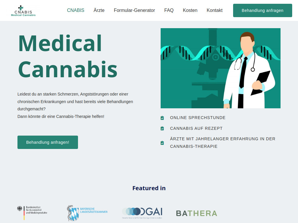 Website von Zentrum für ambulante Operationen GmbH in München