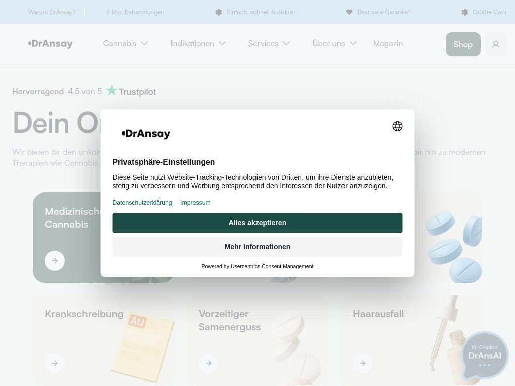 Website von Dr. Ansay Ltd.