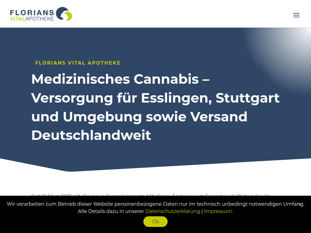 Website von Florians Vital Apotheke e.K. in Esslingen