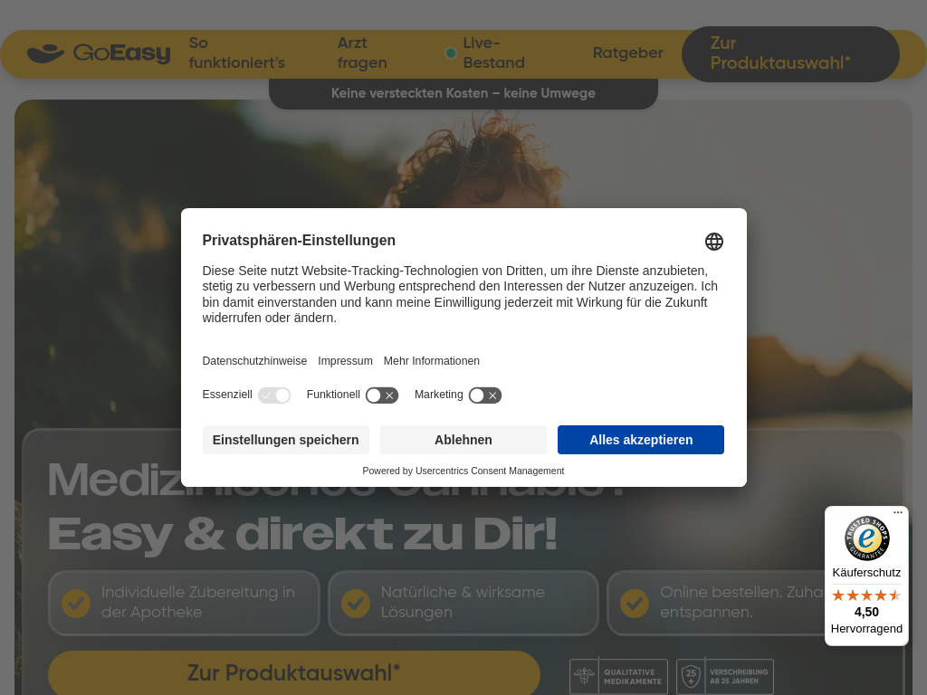 Website von Wellster Healthtech Group GmbH in Monheim am Rhein