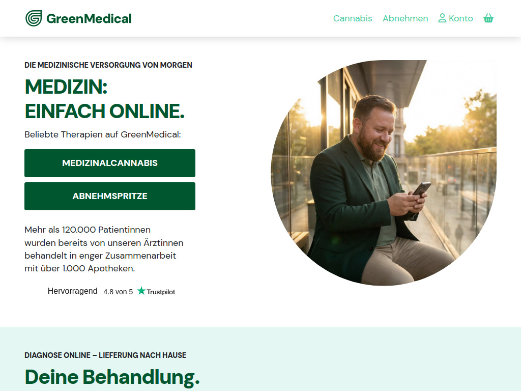 Website von GreenMedical GmbH in Dillenburg
