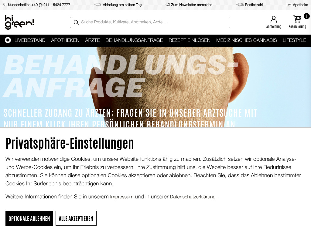 Website von higreen.de in Düsseldorf