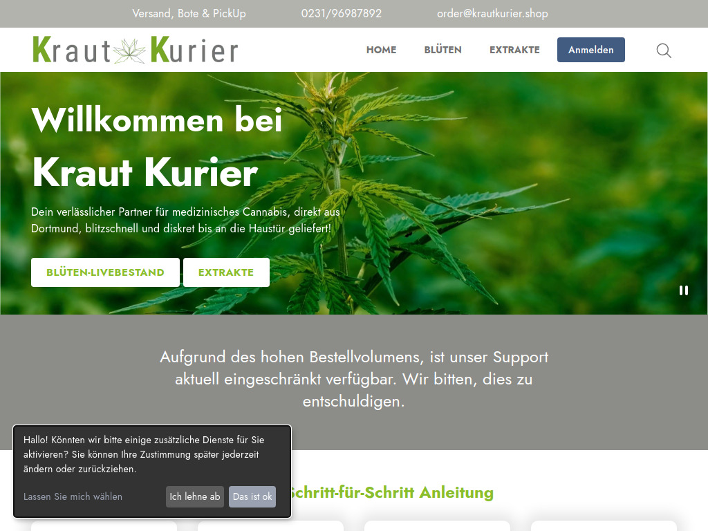 Website von Linden Apotheke in Dortmund
