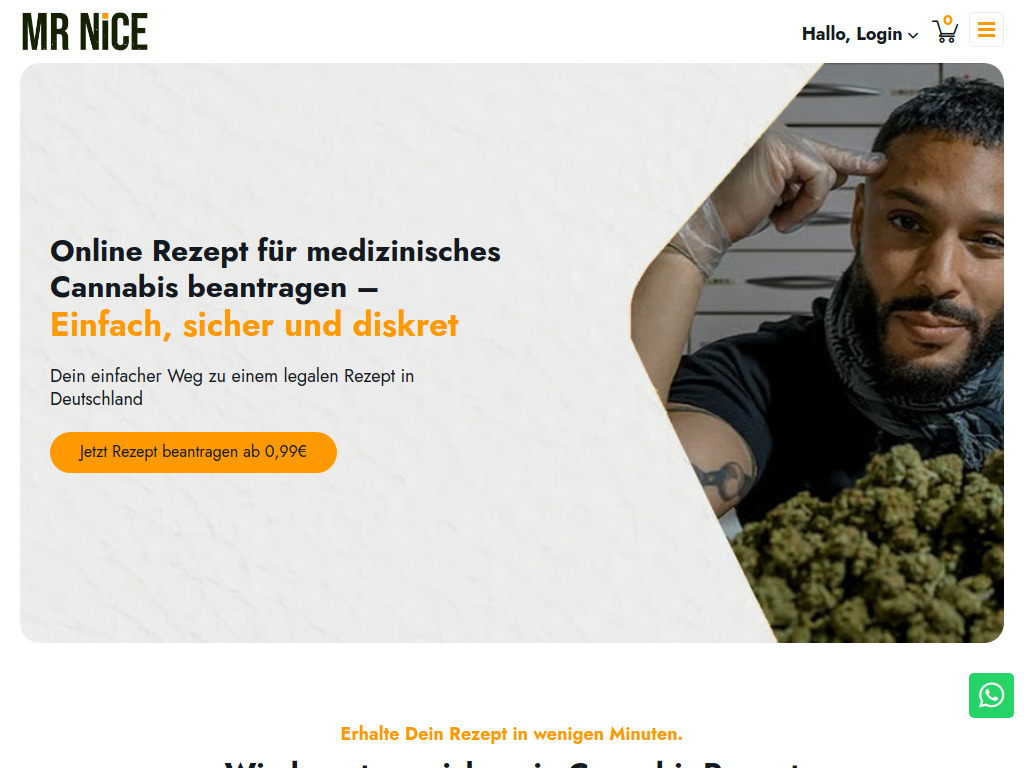 Website von Mr Nice