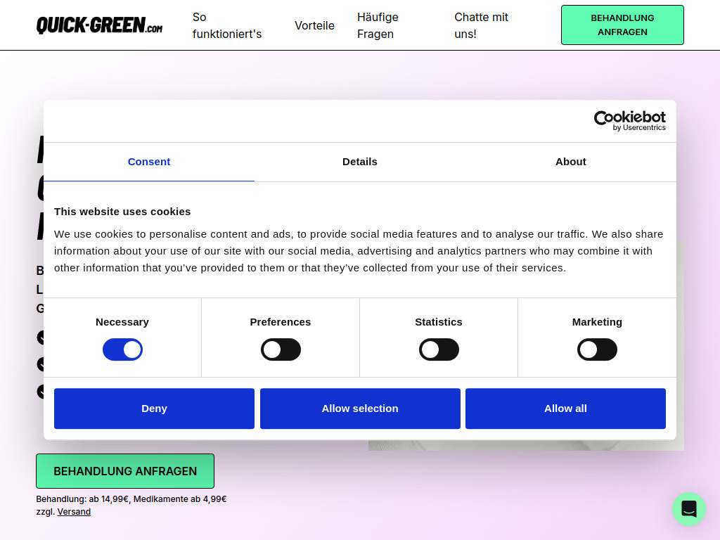 Website von Rapid Health GmbH in Zossen