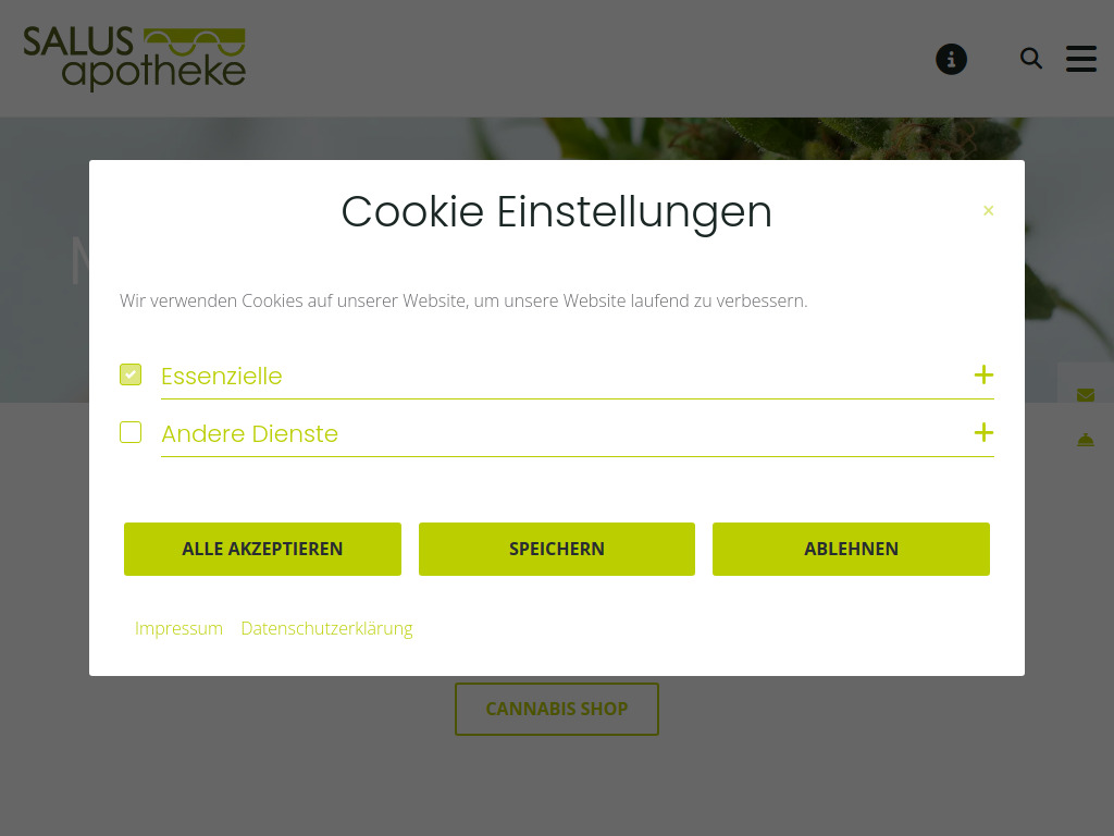 Website von SALUS Apotheke in Ergolding