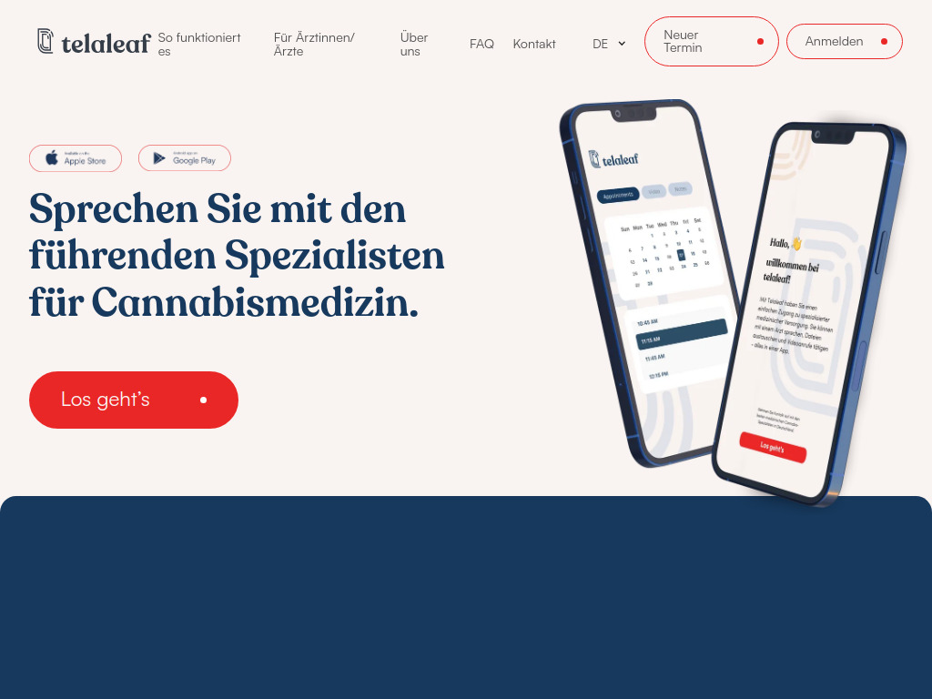 Website von Telaleaf Health GmbH in Berlin