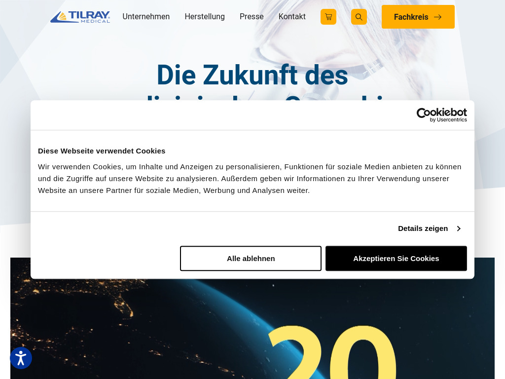 Website von Tilray Deutschland GmbH in Densborn